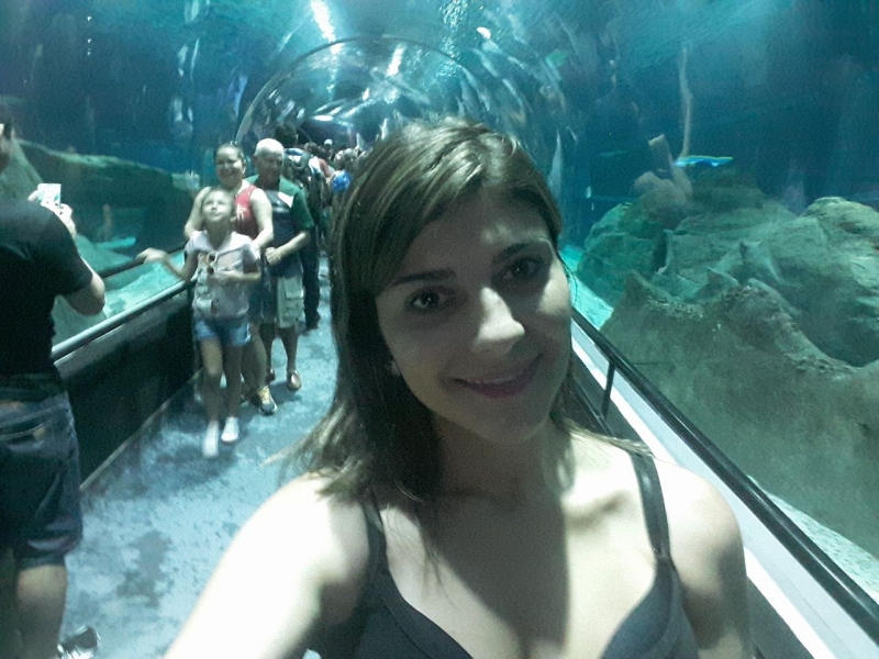 Eu no tubo do Aquario